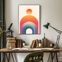 Colorful Geometric Harmony Abstract or Artistic Poster PosterGoat