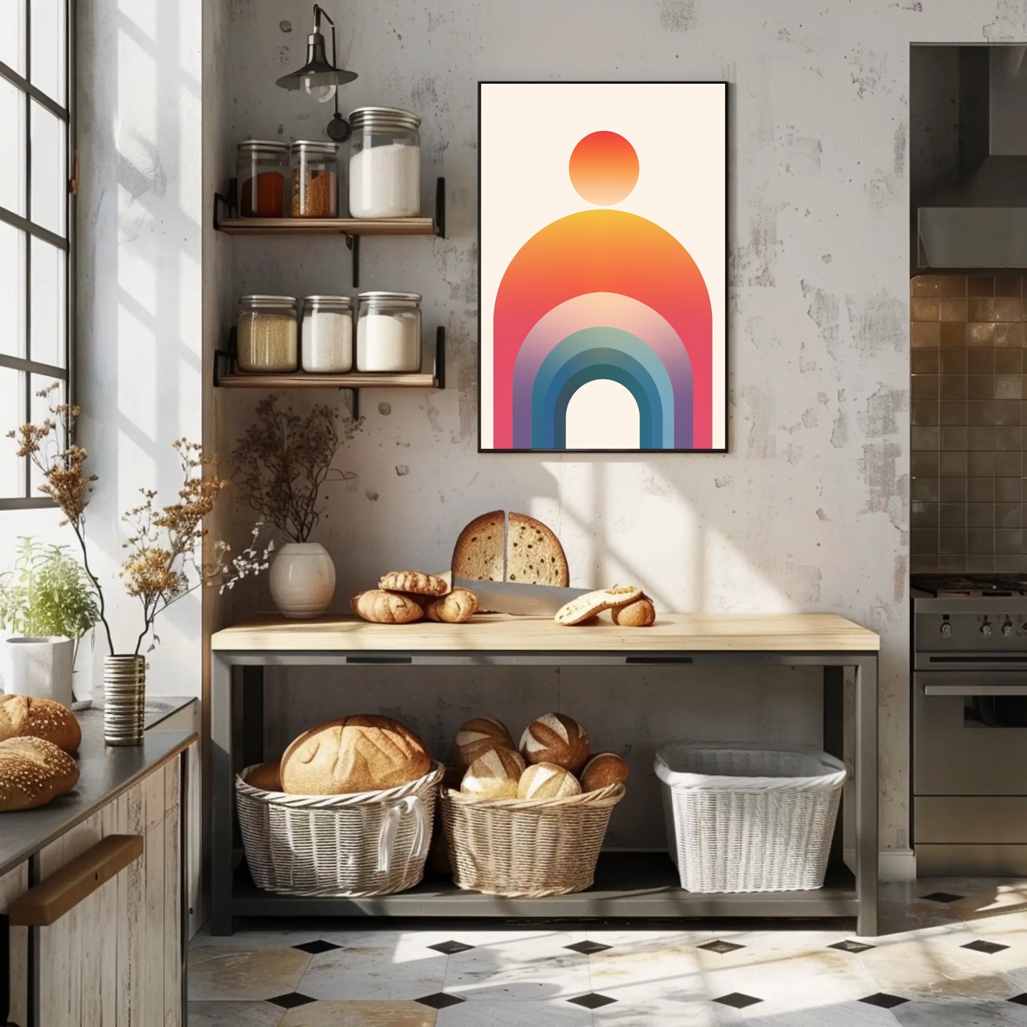 Colorful Geometric Harmony Abstract or Artistic Poster PosterGoat