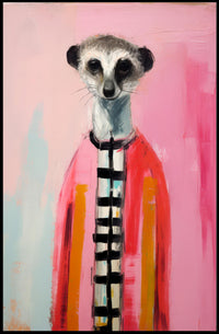 Colorful Meerkat Art for Abstract or Artistic Poster PosterGoat