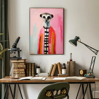 Colorful Meerkat Art for Abstract or Artistic Poster PosterGoat