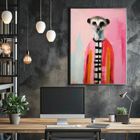 Colorful Meerkat Art for Abstract or Artistic Poster PosterGoat