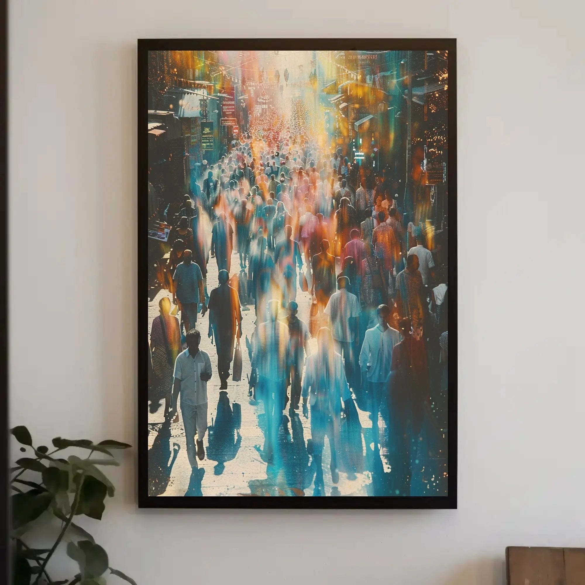 Colorful Urban Energy Street Scene Artistic Poster PosterGoat