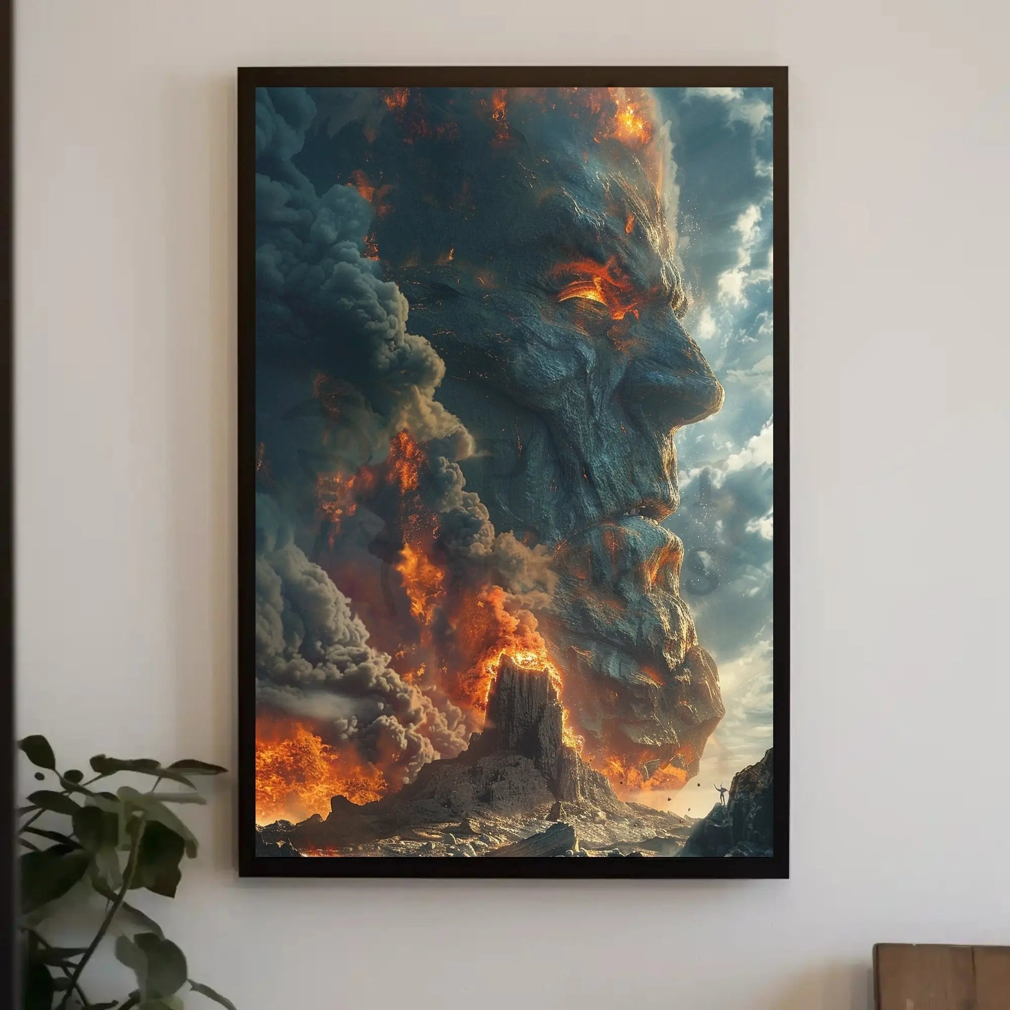 Colossal Titan Eruption Fantasy Adventure Artistic Poster PosterGoat
