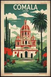 Comala Colima Vintage Travel Poster PosterGoat