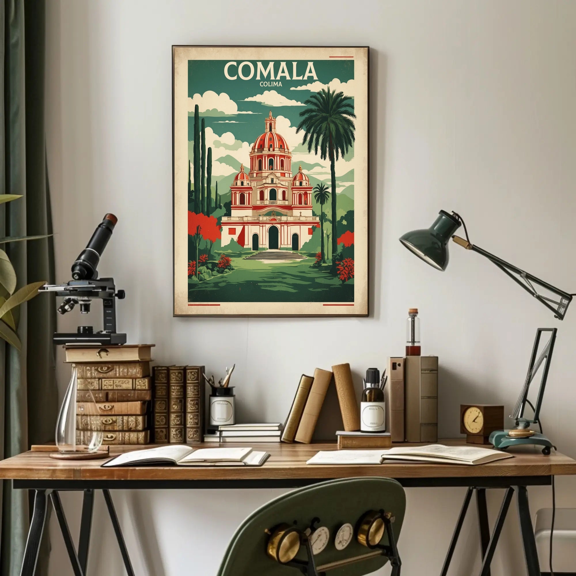 Comala Colima Vintage Travel Poster PosterGoat