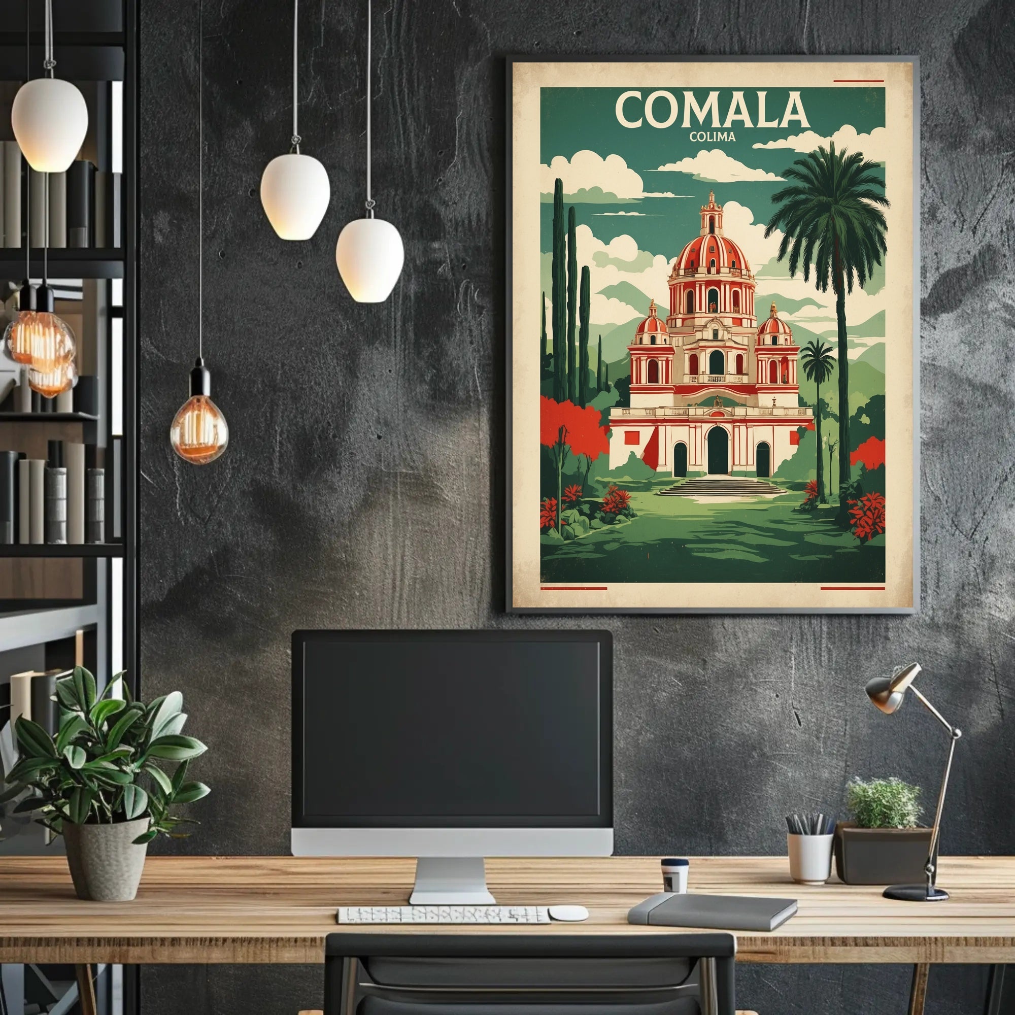 Comala Colima Vintage Travel Poster PosterGoat