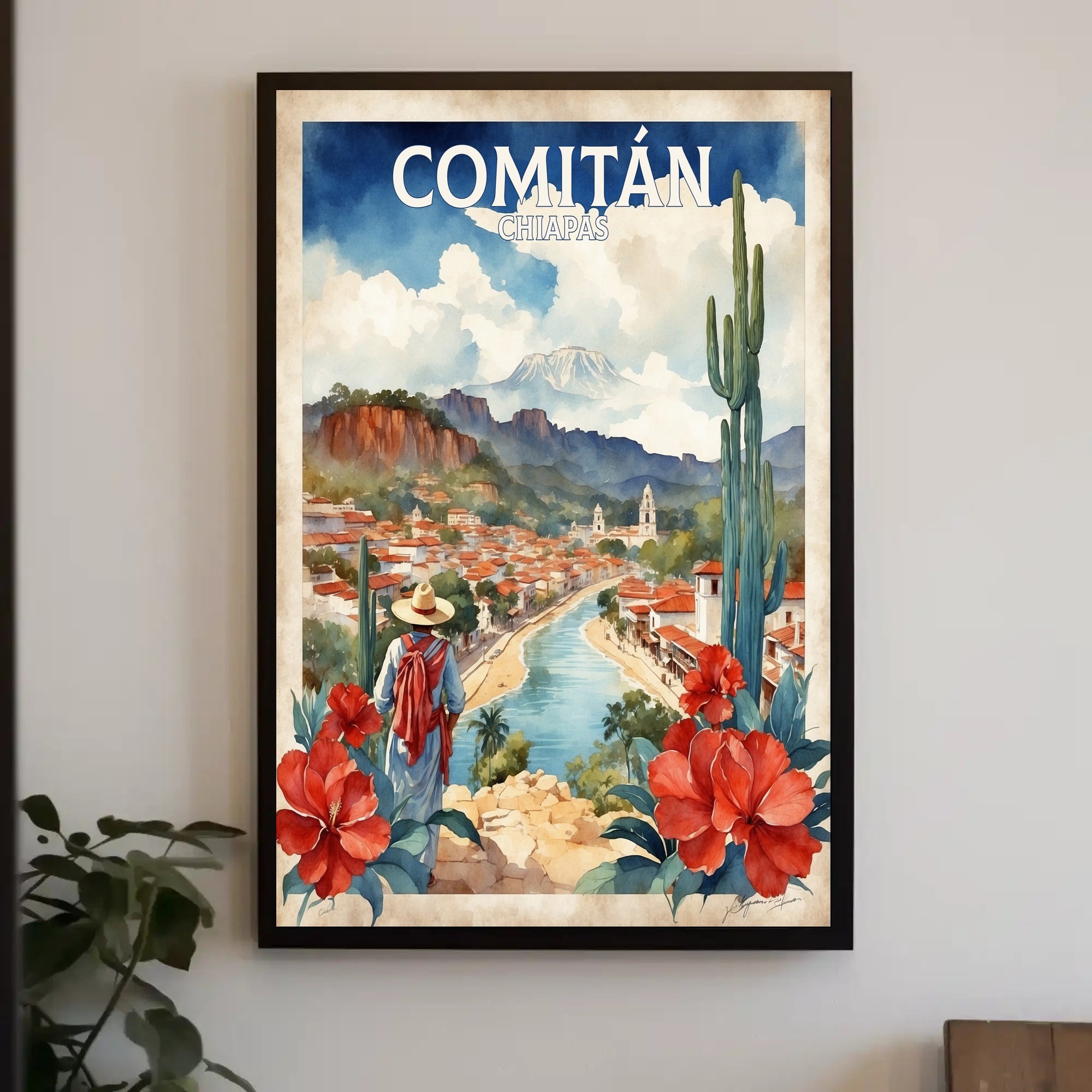 ComitΓ‘n Chiapas Vintage Travel Art Poster PosterGoat
