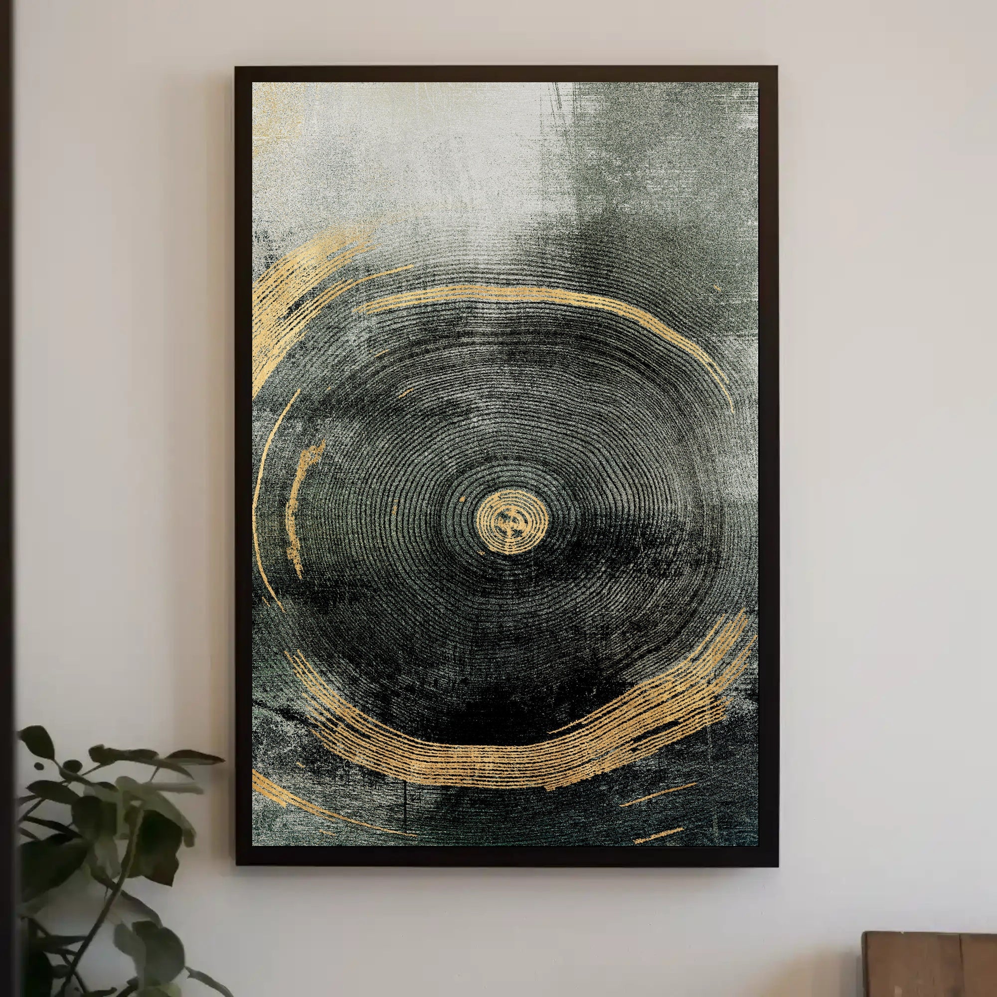 Concentric Tree Rings Abstract Artwork Poster PosterGoat