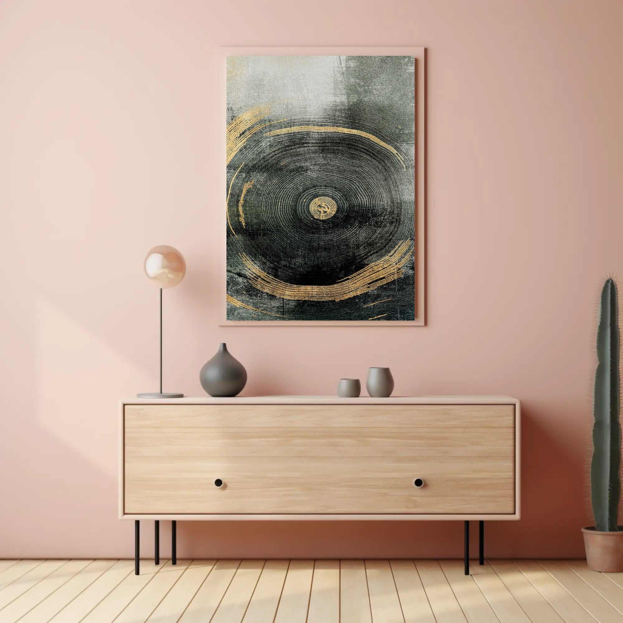 Concentric Tree Rings Abstract Artwork Poster PosterGoat