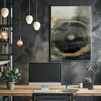 Concentric Tree Rings Abstract Artwork Poster PosterGoat