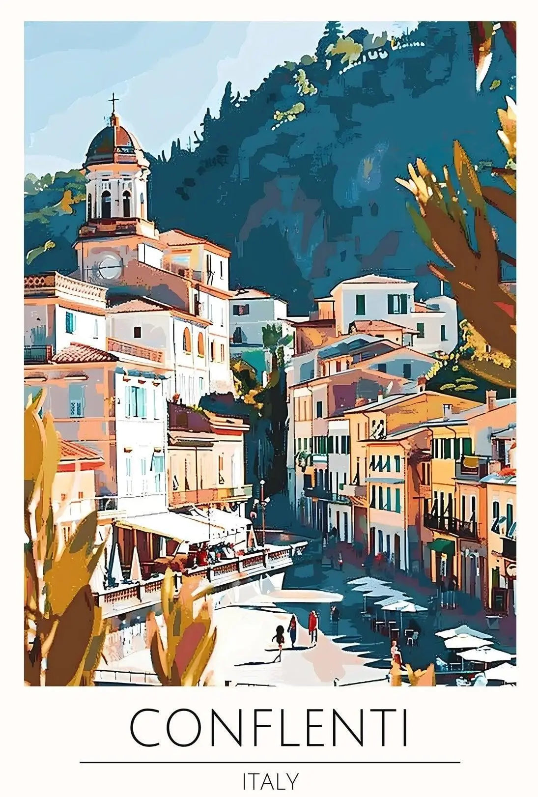 Conflenti Italy Mediterranean Poster PosterGoat