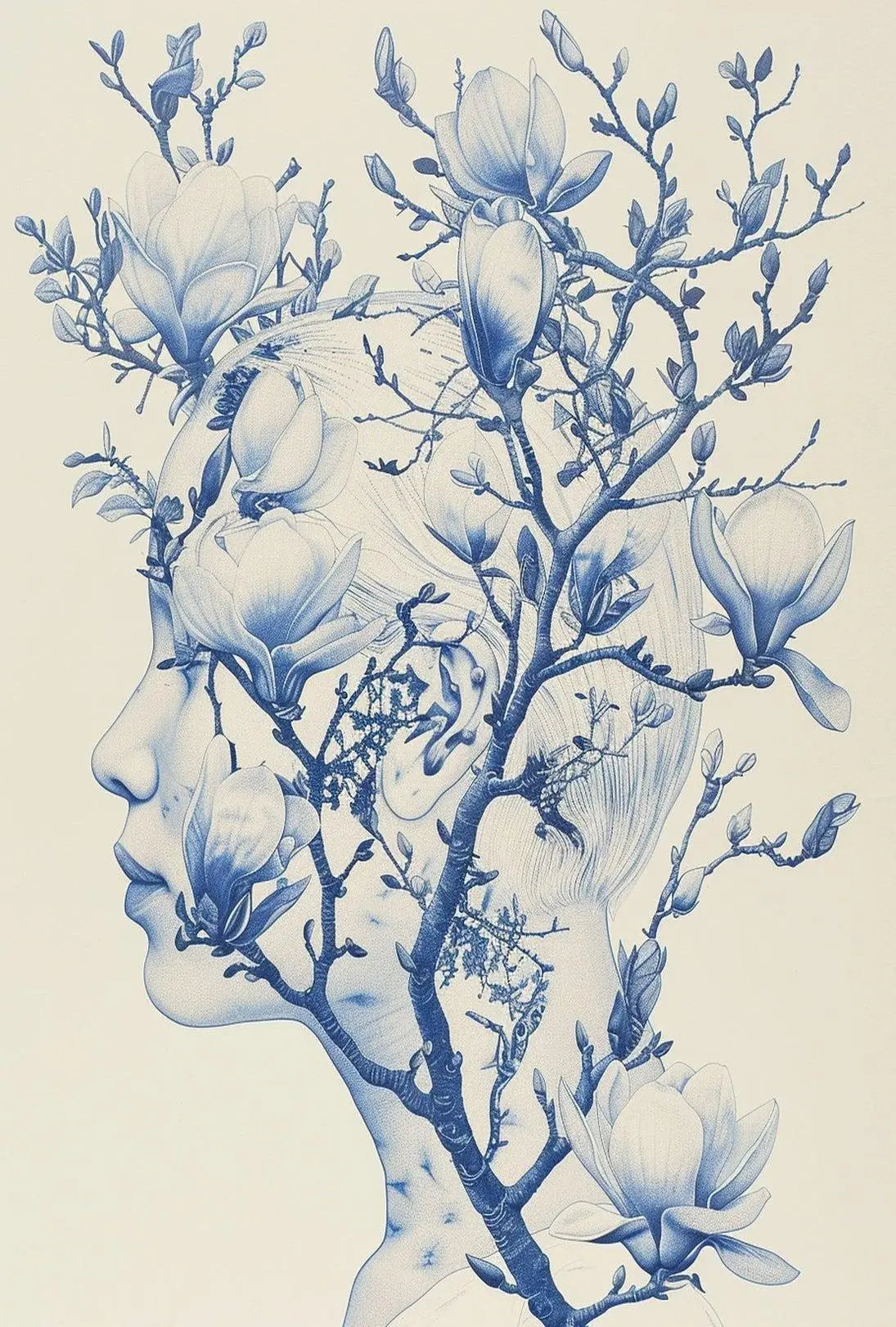 Connection of Humanity and Nature in Artistic Poster PosterGoat