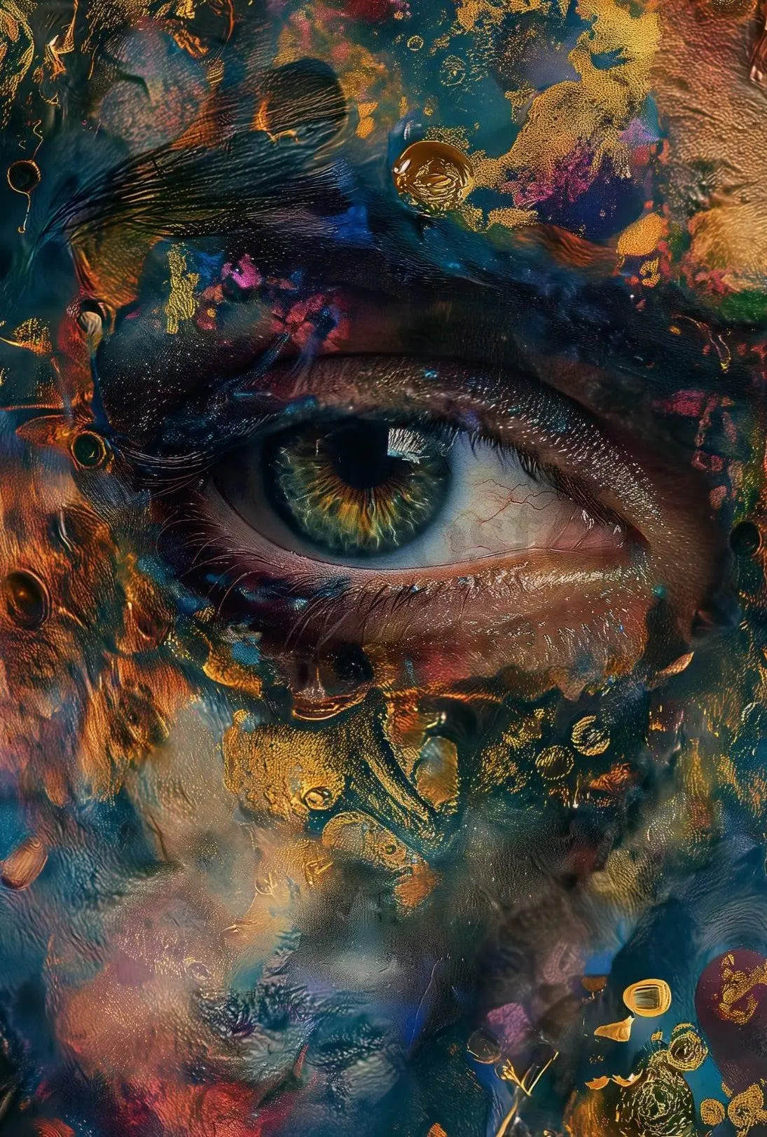 Contemporary Abstract Eye Art Expressionism Poster PosterGoat