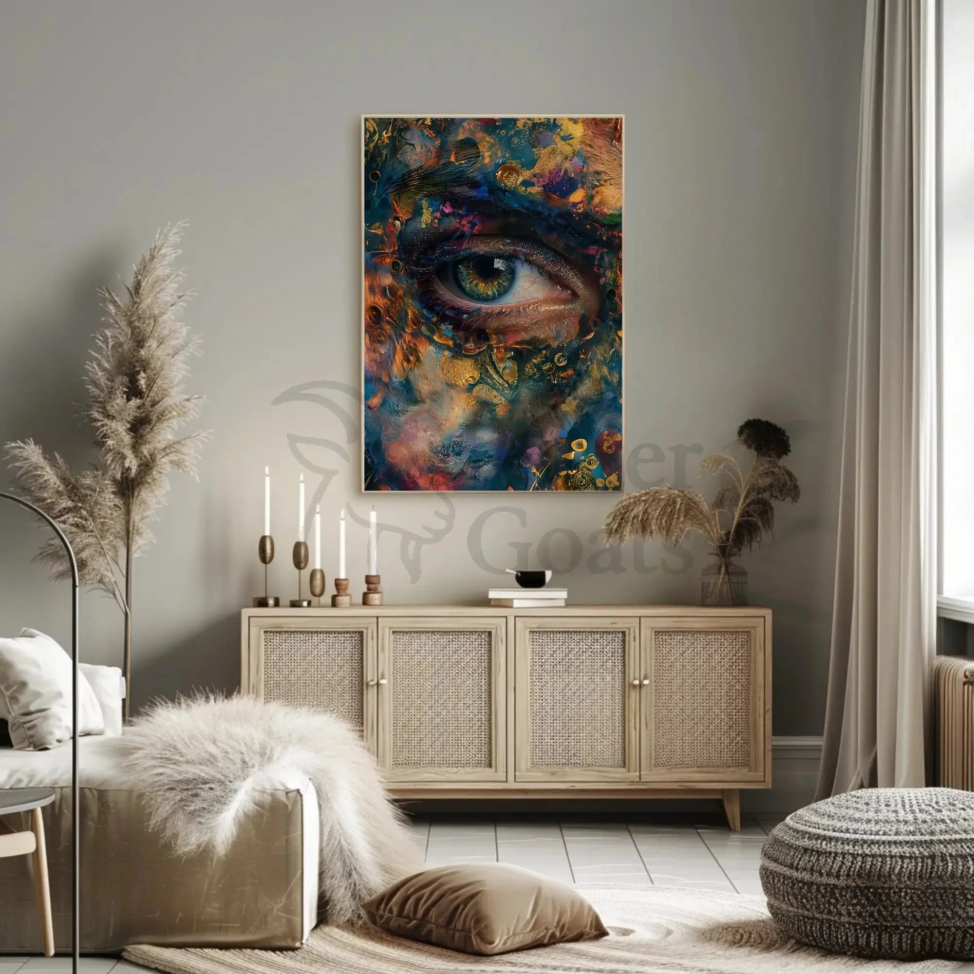 Contemporary Abstract Eye Art Expressionism Poster PosterGoat