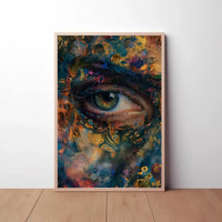 Contemporary Abstract Eye Art Expressionism Poster PosterGoat