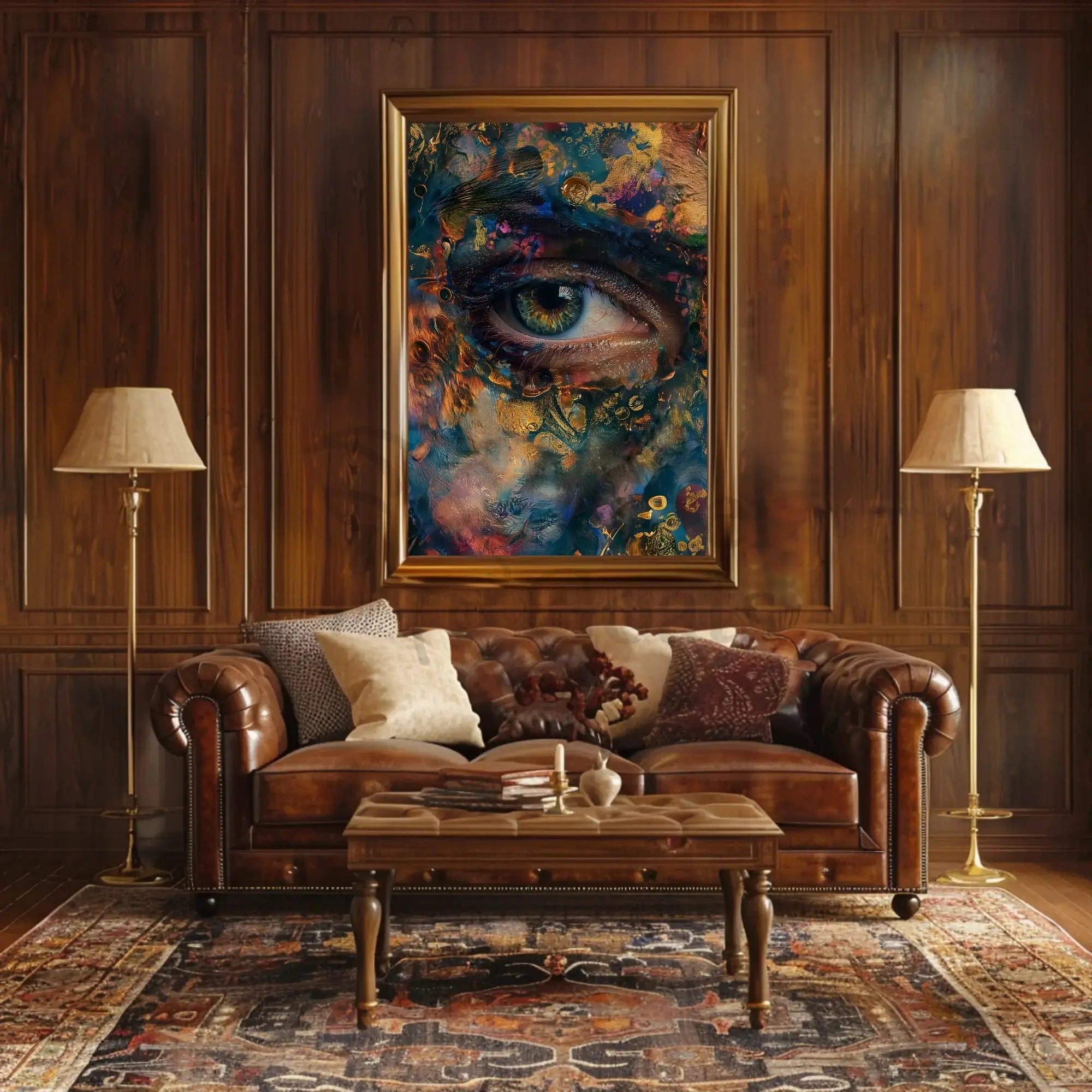 Contemporary Abstract Eye Art Expressionism Poster PosterGoat
