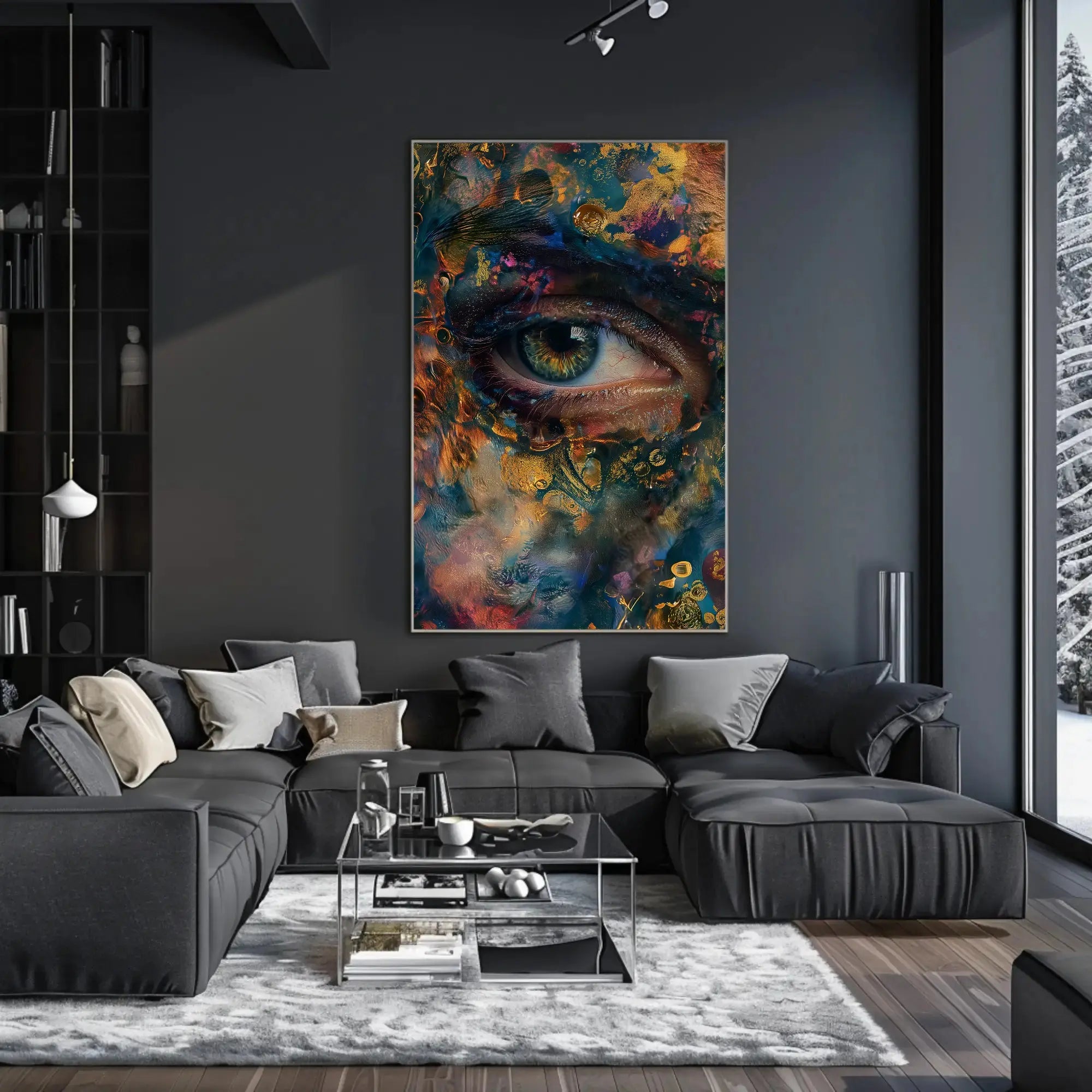 Contemporary Abstract Eye Art Expressionism Poster PosterGoat
