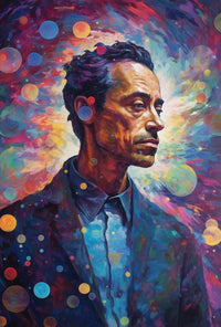 Contemporary Portrait of Dreams: Abstract Artistic Poster PosterGoat