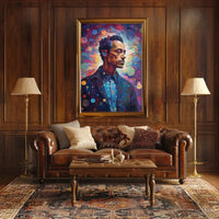 Contemporary Portrait of Dreams: Abstract Artistic Poster PosterGoat