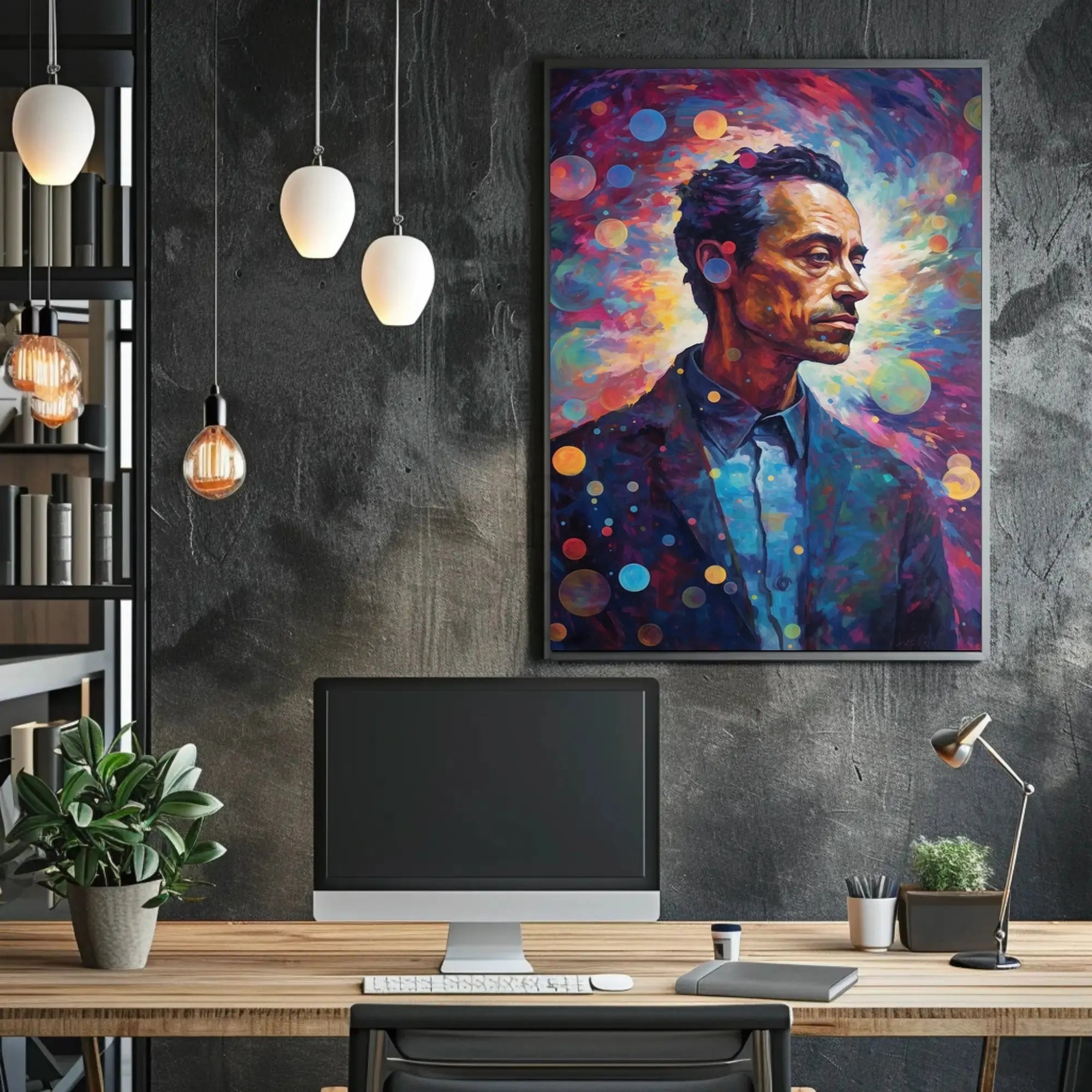 Contemporary Portrait of Dreams: Abstract Artistic Poster PosterGoat