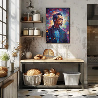Contemporary Portrait of Dreams: Abstract Artistic Poster PosterGoat