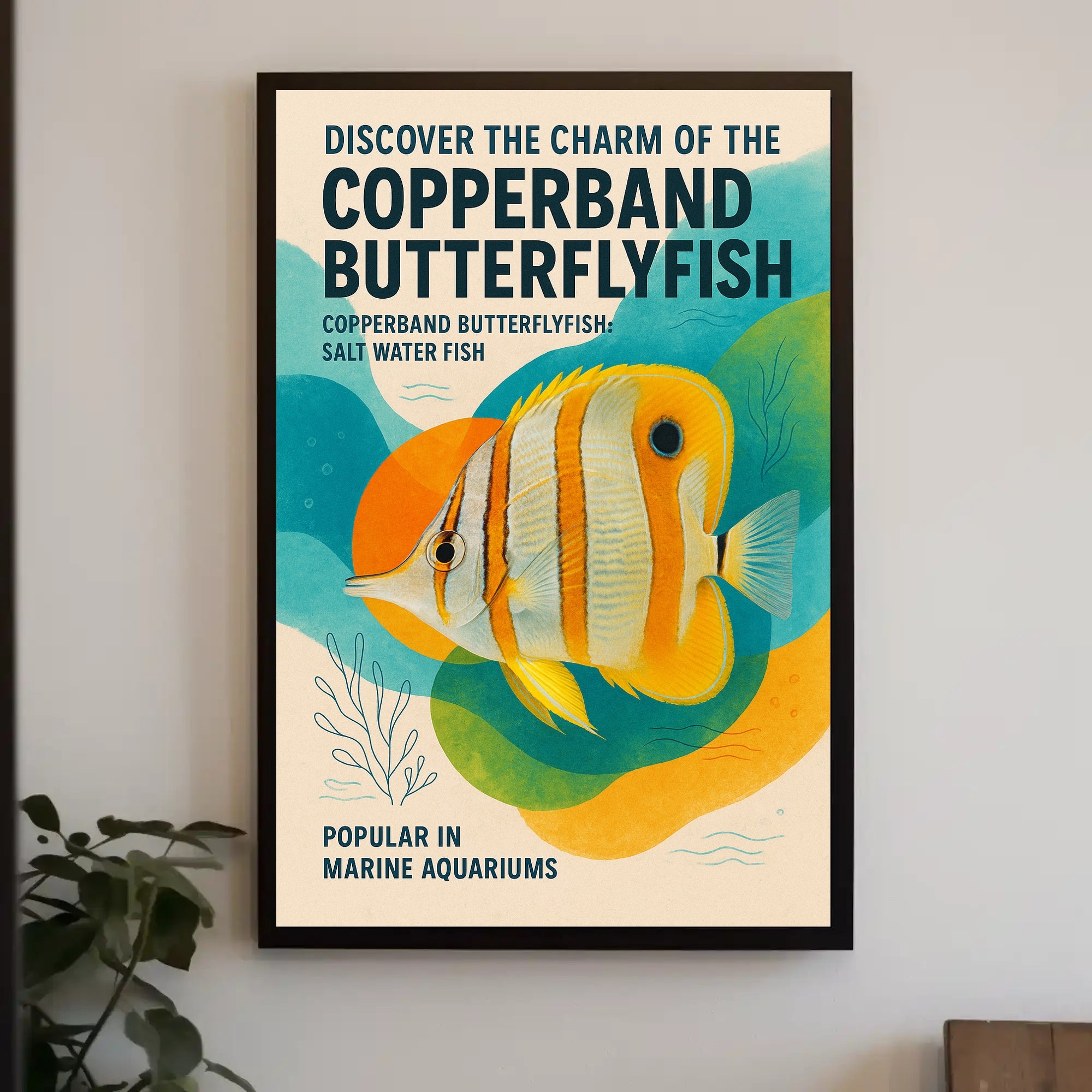 Copperband Butterflyfish Poster Art Print PosterGoat