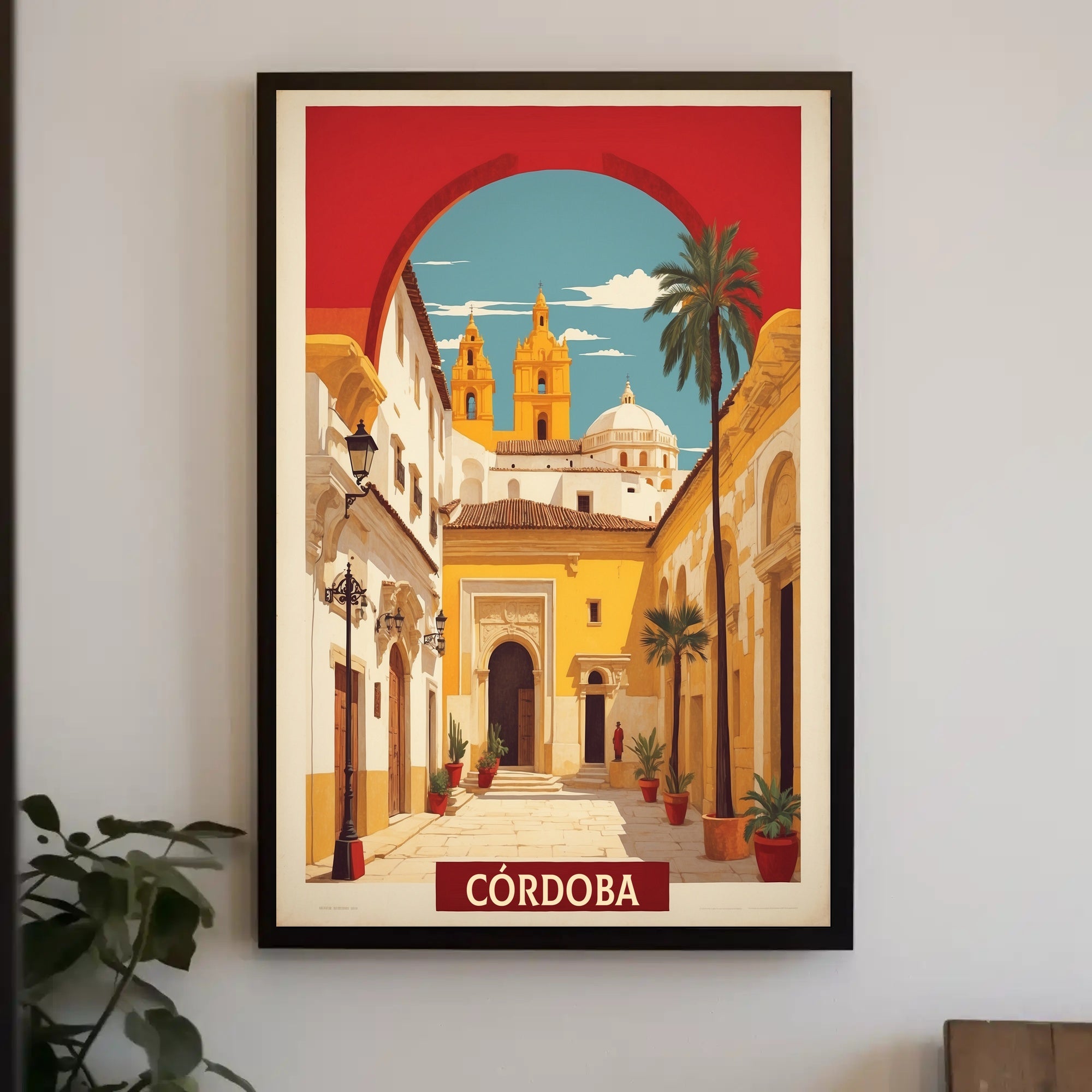 Córdoba Mediterranean Cityscape Vintage Travel Poster PosterGoat