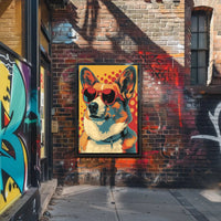 Corgi in Red Sunglasses Fun Pop Art Dog Breed Poster PosterGoat