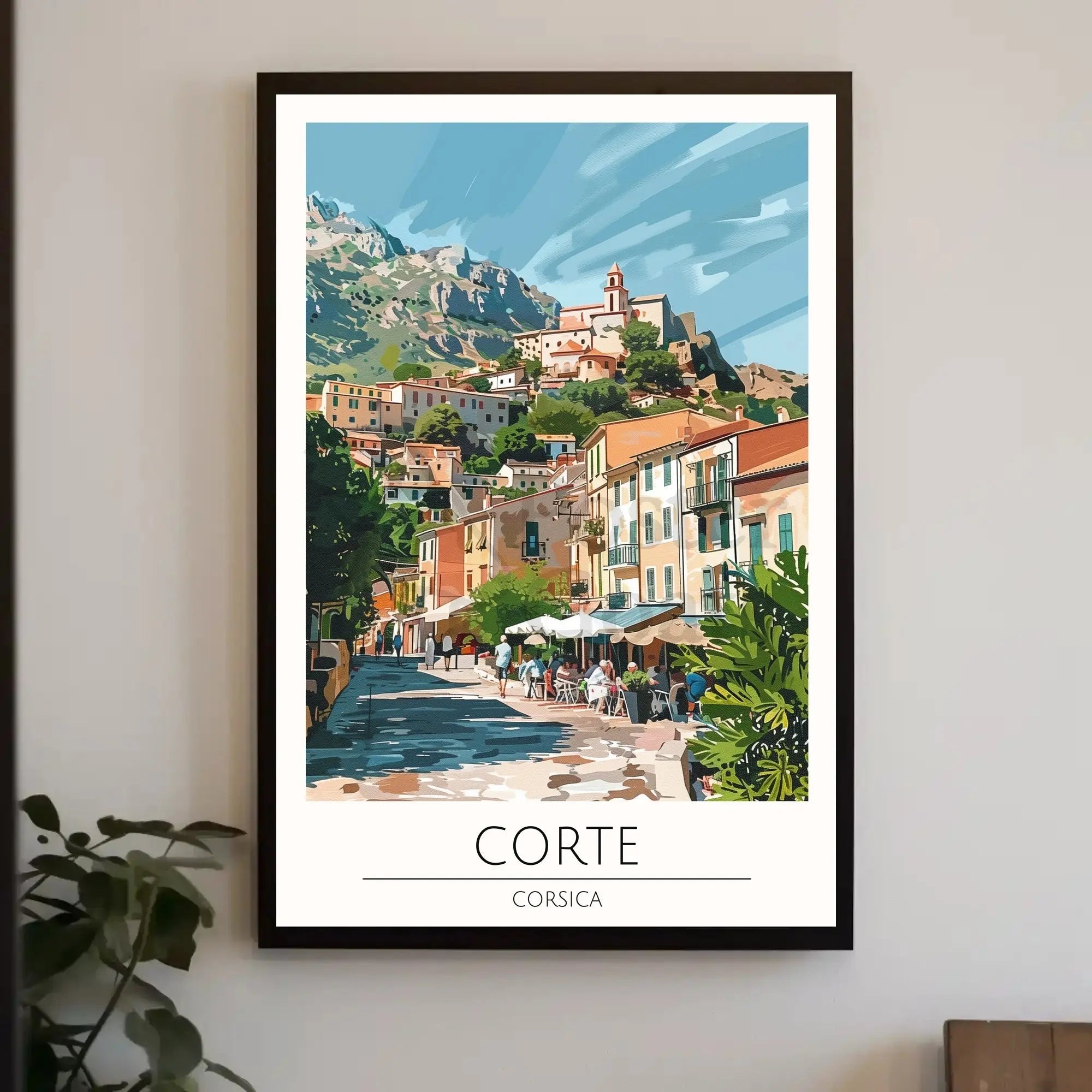 Corte Corsica Scenic View Travel Poster PosterGoat