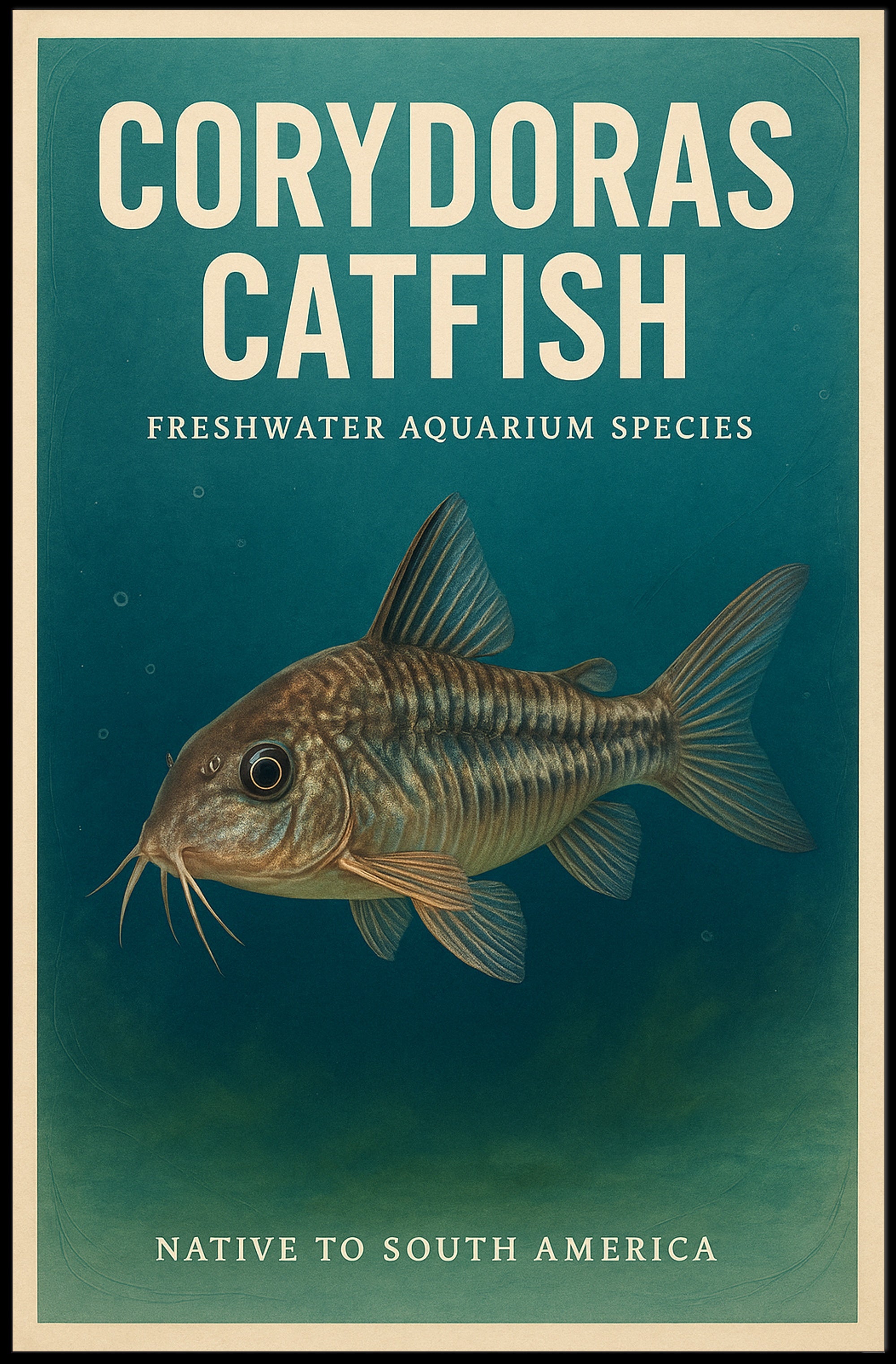Corydoras Catfish Freshwater Aquarium Poster PosterGoat