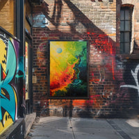 Cosmic Chaos Abstract Art Print Poster PosterGoat