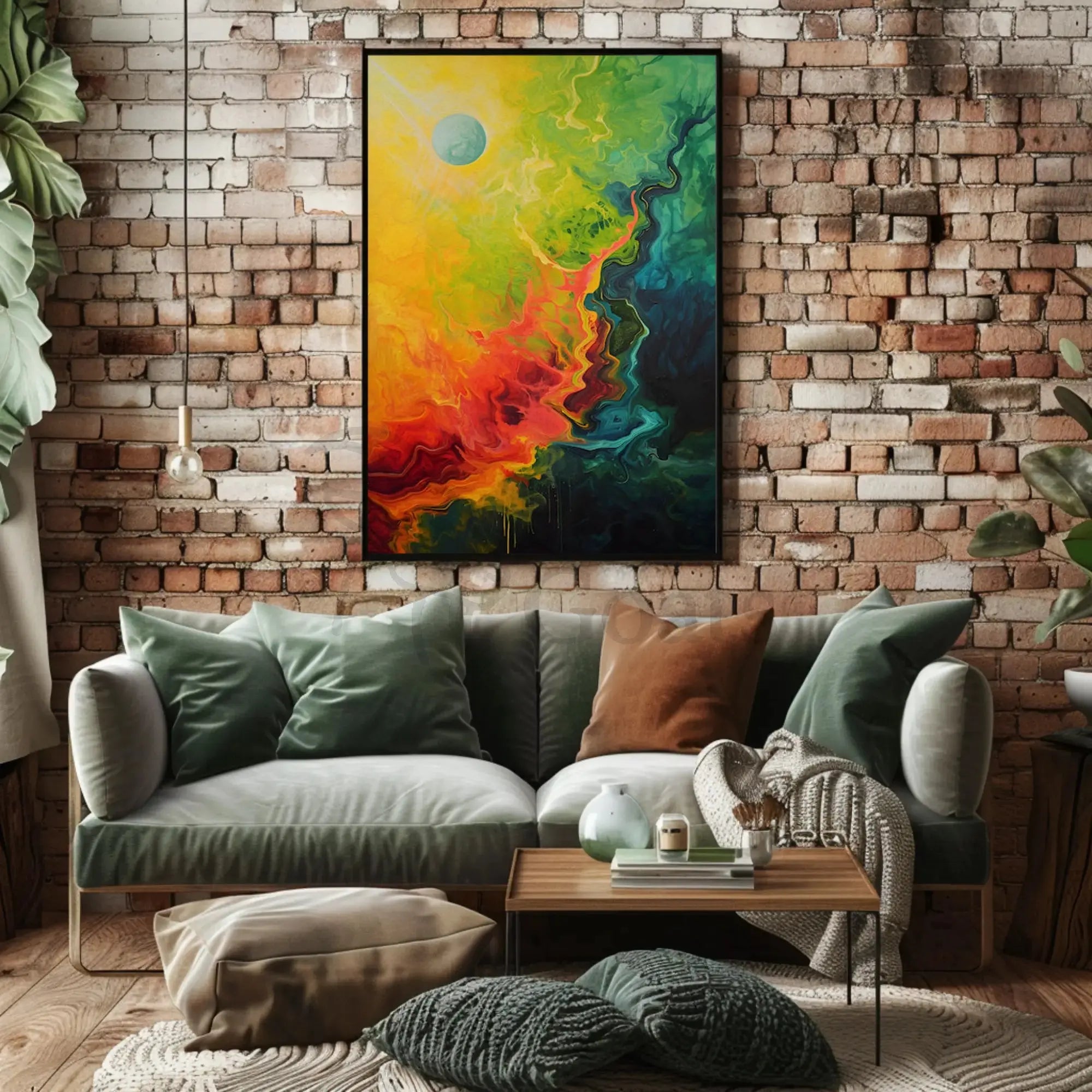 Cosmic Chaos Abstract Art Print Poster PosterGoat