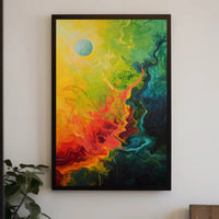 Cosmic Chaos Abstract Art Print Poster PosterGoat