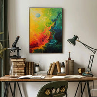 Cosmic Chaos Abstract Art Print Poster PosterGoat