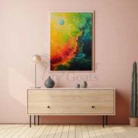 Cosmic Chaos Abstract Art Print Poster PosterGoat