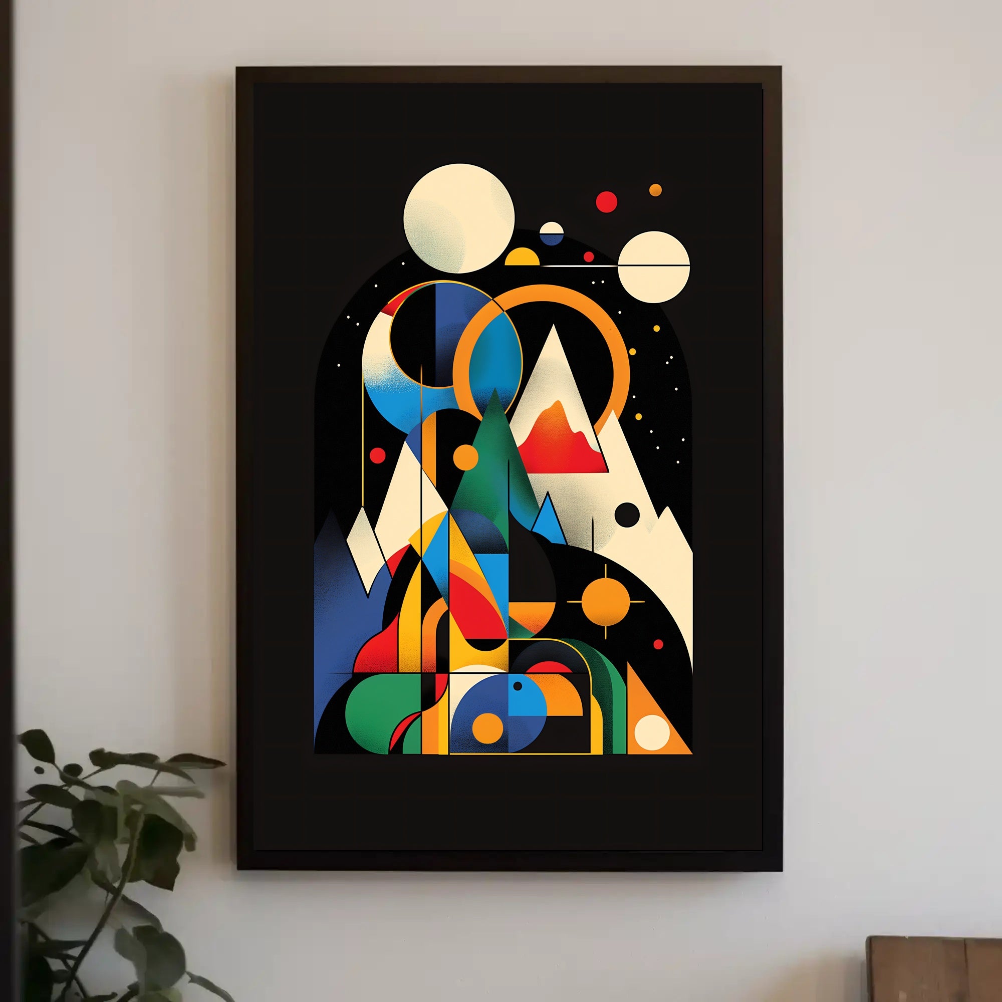 Cosmic Geometric Art: Abstract or Artistic Poster PosterGoat