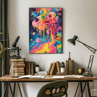 Cosmic Kaleidoscope Dreams Abstract Artistic Poster PosterGoat