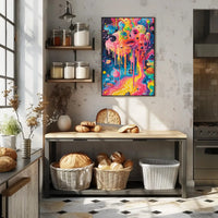 Cosmic Kaleidoscope Dreams Abstract Artistic Poster PosterGoat