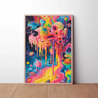 Cosmic Kaleidoscope Dreams Abstract Artistic Poster PosterGoat