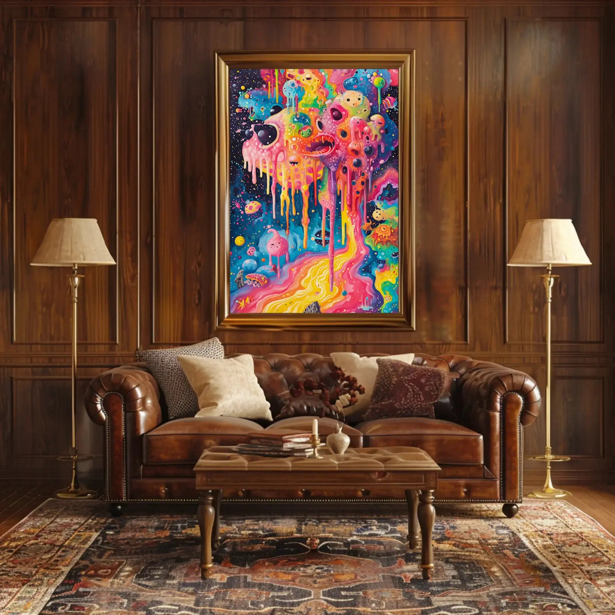 Cosmic Kaleidoscope Dreams Abstract Artistic Poster PosterGoat