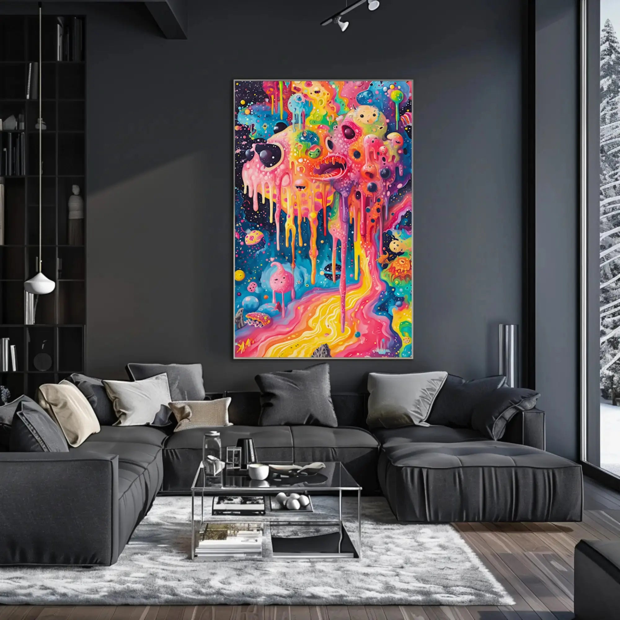 Cosmic Kaleidoscope Dreams Abstract Artistic Poster PosterGoat