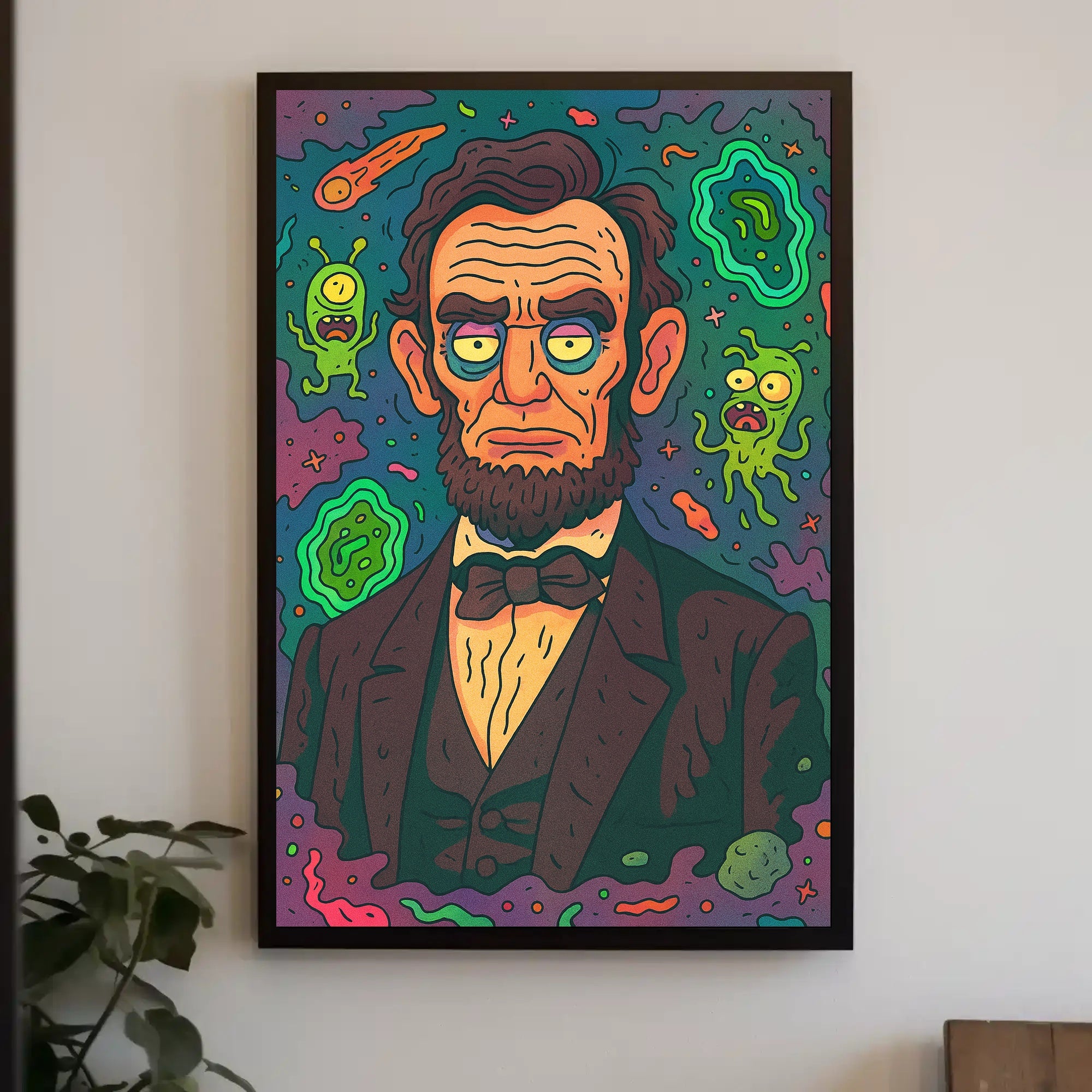 Cosmic Lincoln Poster PosterGoat