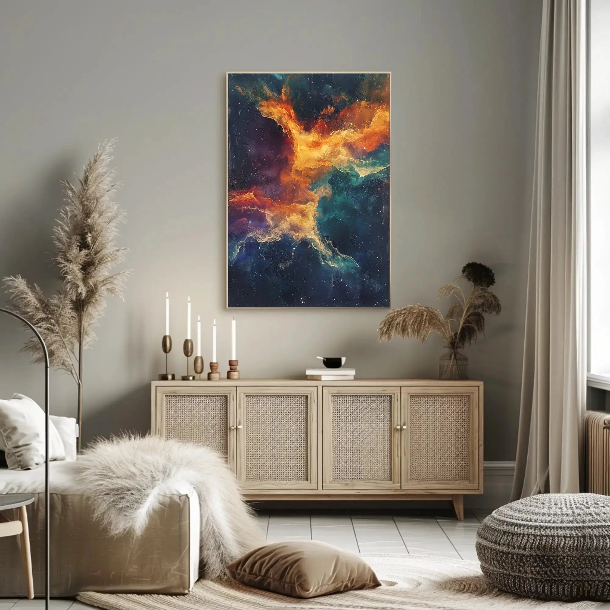 Cosmic Nebula Abstract Art Print – Artistic Poster PosterGoat