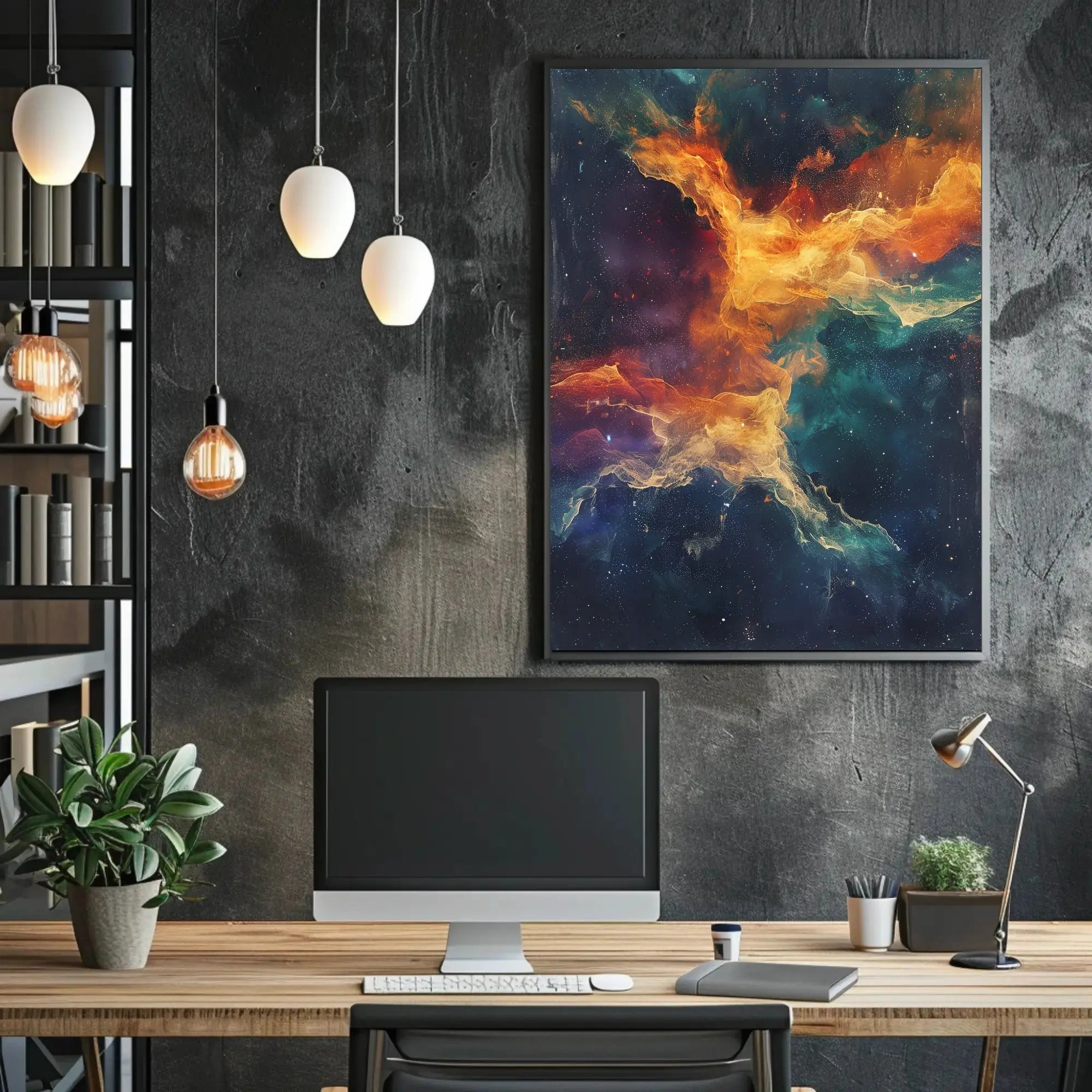 Cosmic Nebula Abstract Art Print – Artistic Poster PosterGoat