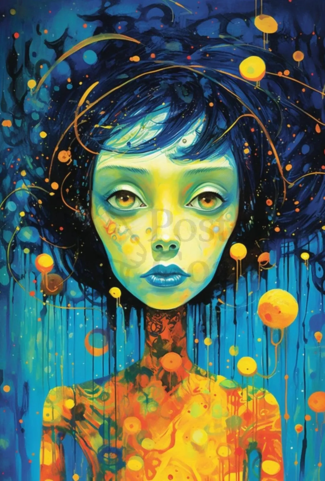 Cosmic Portrait Surreal Beauty Abstract, Artistic, or Pop Culture Poster PosterGoat