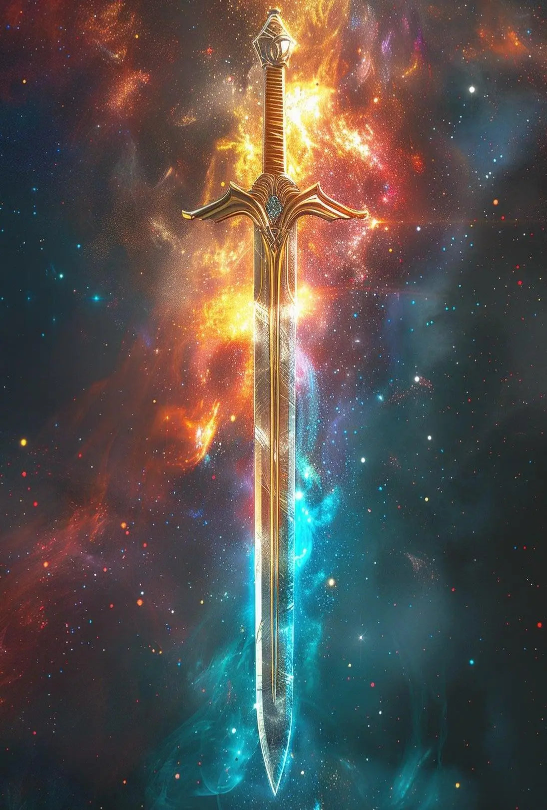 Cosmic Sword Adventure Futuristic Sci-Fi Poster PosterGoat