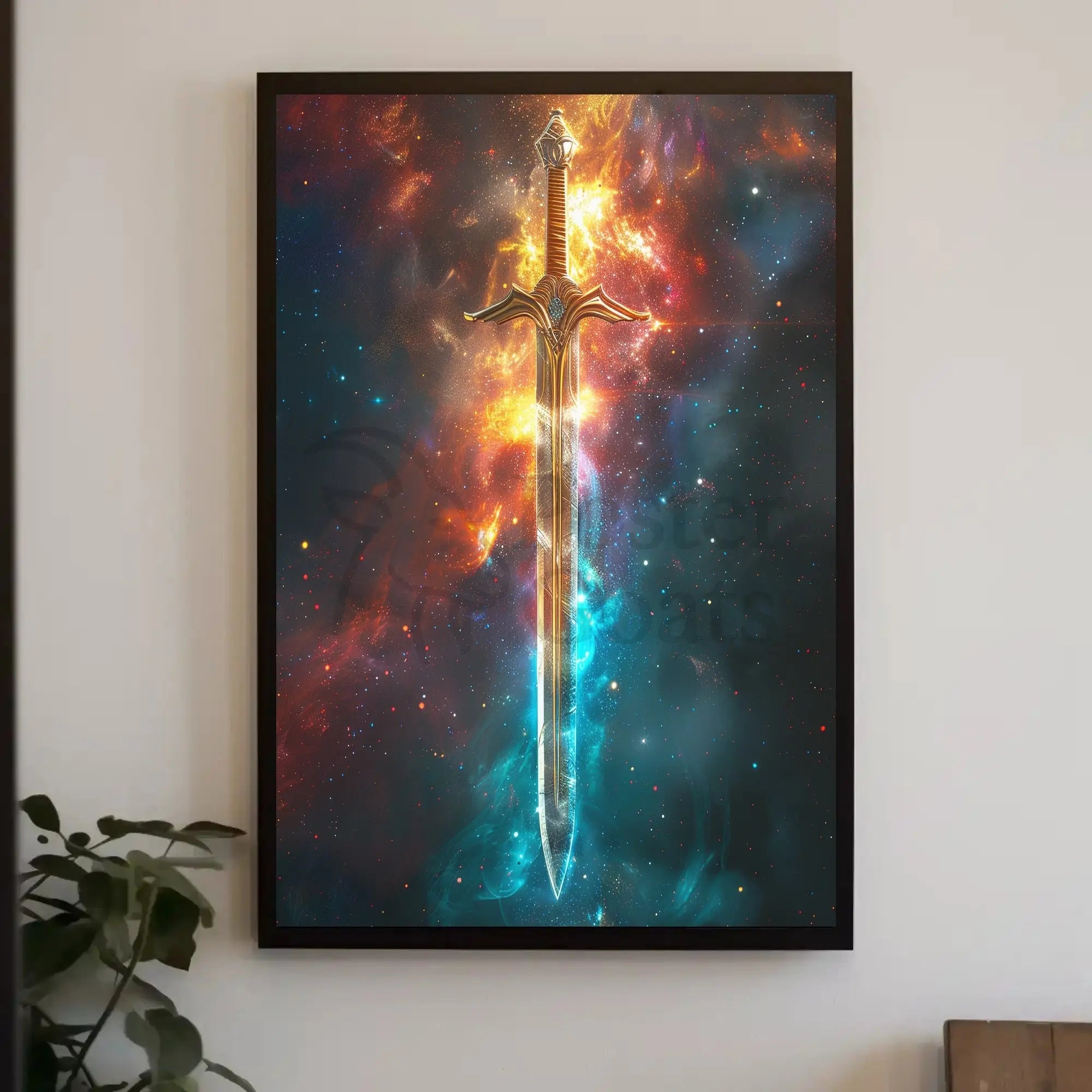 Cosmic Sword Adventure Futuristic Sci-Fi Poster PosterGoat