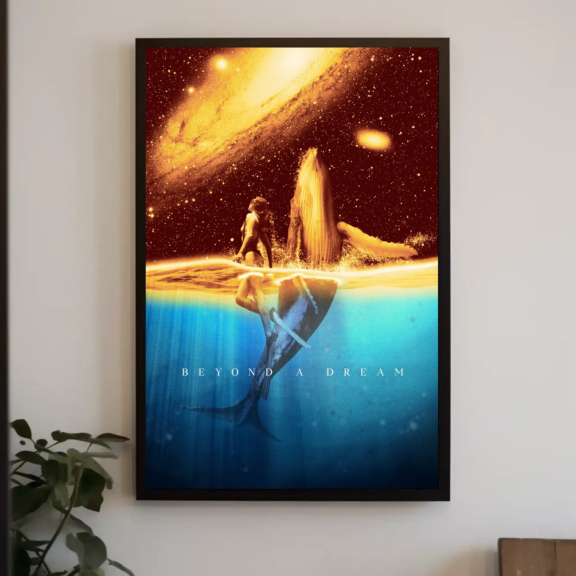 Cosmic Whale and Celestial Waters Fantasy or Mythology Poster PosterGoat