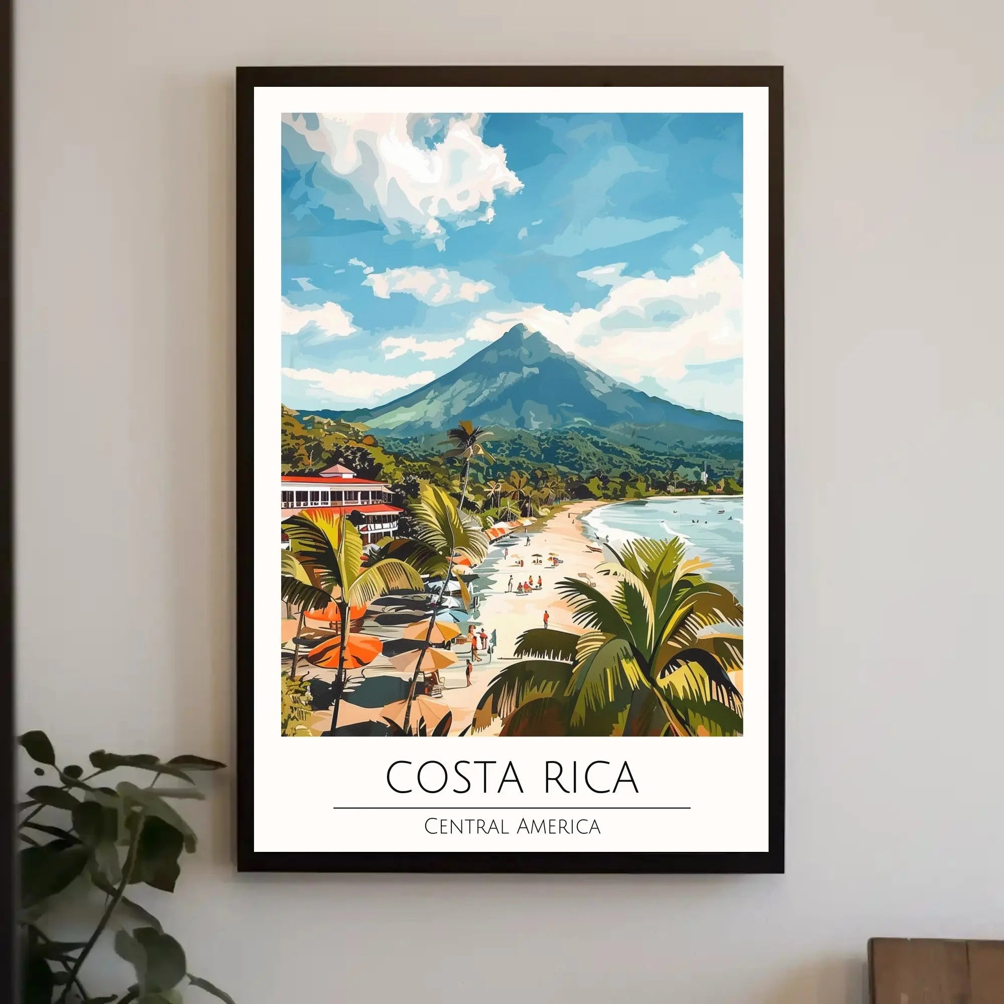 Costa Rica Tropical Beach Scenic View Travel Poster PosterGoat