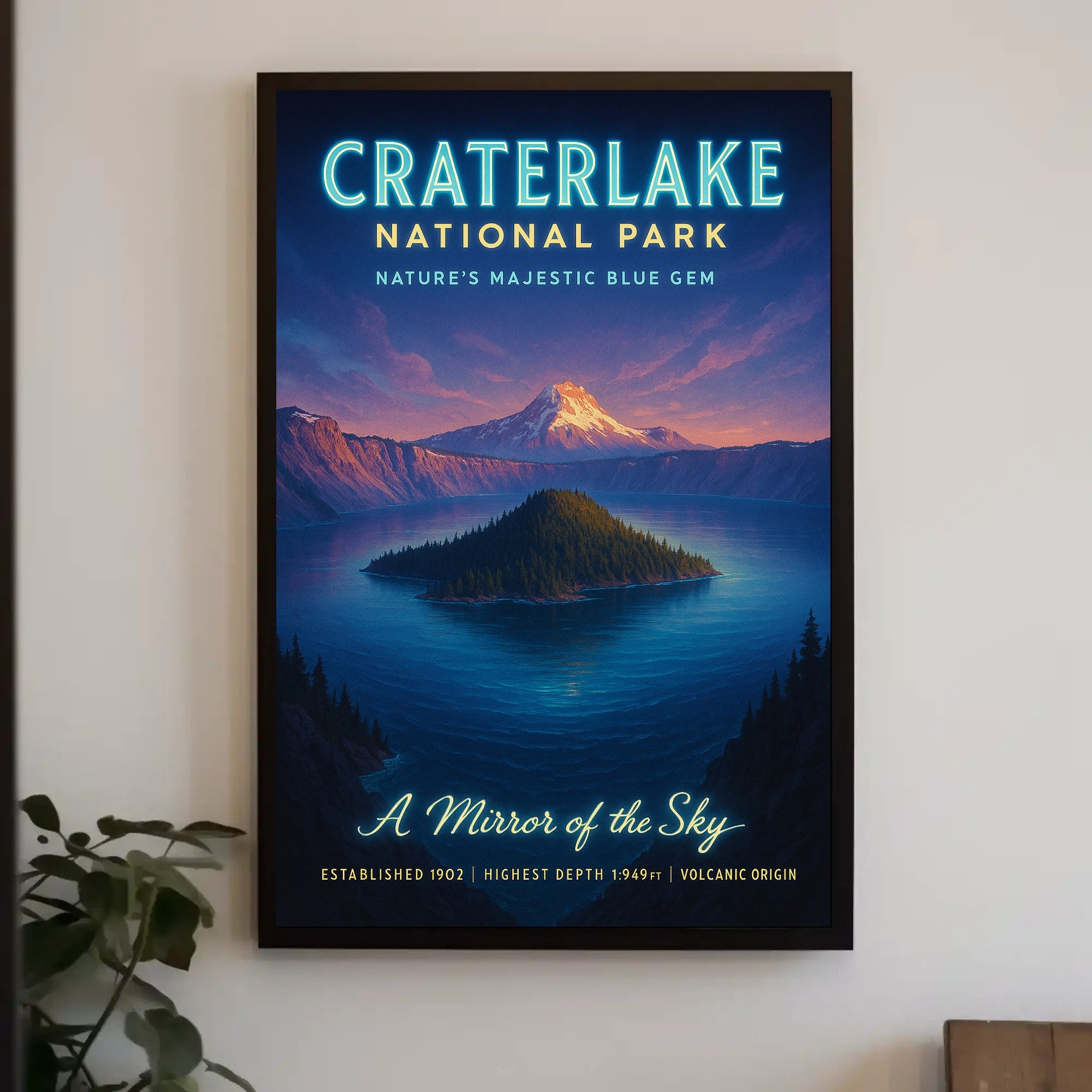Crater Lake National Park Poster Nature's Blue Gem PosterGoat
